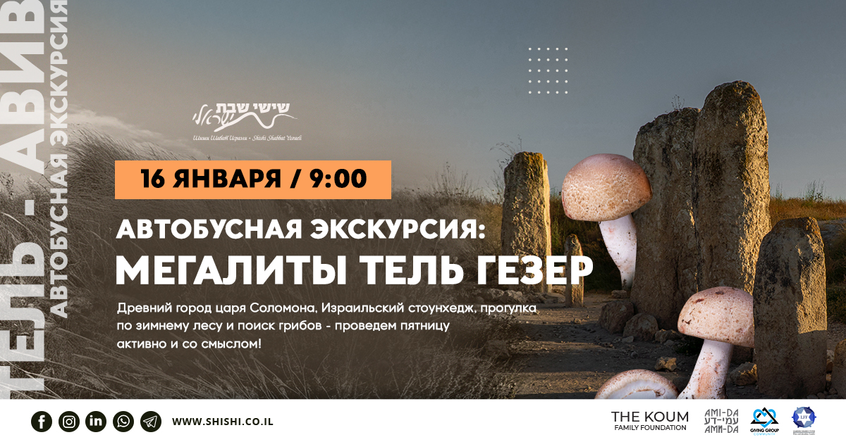 Автобусная экскурсия: Мегалиты Тель Гезер
